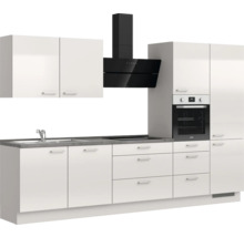 Cuisine complète NOBILIA sans appareils Urban 330 cm gris soie haute brillance prémontée variante droite 4004539010628