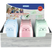 Stylex Spitzer mit Radiergummi im Katzendesign, 2 in 1
