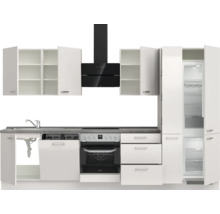 Cuisine complète NOBILIA sans appareils Urban 330 cm gris soie haute brillance prémontée variante droite 4004539010703