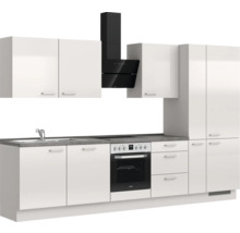Cuisine complète NOBILIA sans appareils Urban 330 cm gris soie haute brillance prémontée variante droite 4004539010703