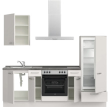 Cuisine complète NOBILIA sans appareils Urban 240 cm gris soie haute brillance prémontée variante droite 4004539010161