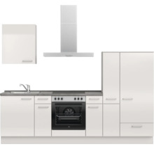 Cuisine complète NOBILIA sans appareils Urban 270 cm gris soie haute brillance prémontée variante droite 4004539010246