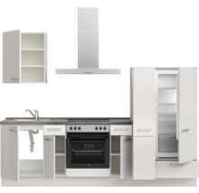Cuisine complète NOBILIA sans appareils Urban 270 cm gris soie haute brillance prémontée variante droite 4004539010246