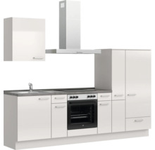 Cuisine complète NOBILIA sans appareils Urban 270 cm gris soie haute brillance prémontée variante droite 4004539010246