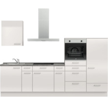 Cuisine complète NOBILIA sans appareils Urban 300 cm gris soie haute brillance prémontée variante droite 4004539010406