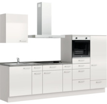 Cuisine complète NOBILIA sans appareils Urban 300 cm gris soie haute brillance prémontée variante droite 4004539010406