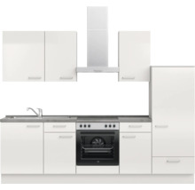 Cuisine complète NOBILIA sans appareils Urban 270 cm gris soie haute brillance prémontée variante droite 4004539010321
