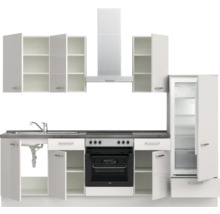 Cuisine complète NOBILIA sans appareils Urban 270 cm gris soie haute brillance prémontée variante droite 4004539010321