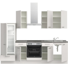 Cuisine complète NOBILIA sans appareils Urban 270 cm gris soie haute brillance prémontée variante gauche 4004539010369