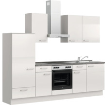 Cuisine complète NOBILIA sans appareils Urban 270 cm gris soie haute brillance prémontée variante gauche 4004539010369