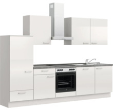 Cuisine complète NOBILIA sans appareils Urban 300 cm gris soie haute brillance prémontée variante gauche 4004539010604