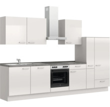 Cuisine complète NOBILIA sans appareils Urban 330 cm gris soie haute brillance prémontée variante droite 4004539010727