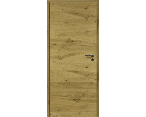Porte intérieure en bois avec poignée et trou de serrure