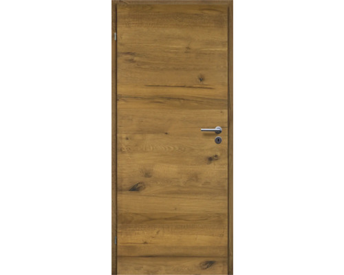 Porte en bois avec poignée et serrure
