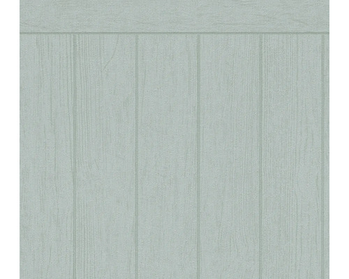 Soubassement mural 39803-1 aspect lambris de bois menthe