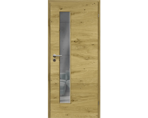 ZT Eiche Rustic Furnier Quer 61x198,5 DIN Rechts MODERN 07 Glas Graphit