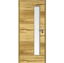ZT Balkeneiche Furnier Quer 61x198,5 DIN Links MODERN 07 Glas Satiniert