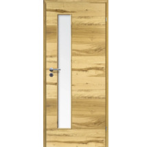 ZT Balkeneiche Furnier Quer 73,5x198,5 DIN Rechts MODERN 07 Glas Satiniert