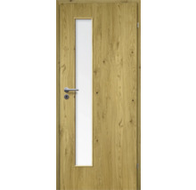 ZT Eiche Rustic Furnier Aufrecht 61x198,5 DIN Rechts MODERN 07 Glas Satiniert
