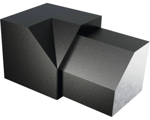 Angle intérieur Dural Duraplus Diamond 10 mm, lot de 2, métal coulé sous pression noir mat
