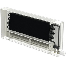 Coupe transversale d''un radiateur avec ventilo-convecteur