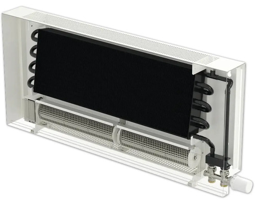 Coupe transversale d''un radiateur avec ventilo-convecteur