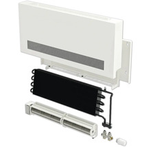Coupe transversale d''un convecteur de radiateur avec thermostat