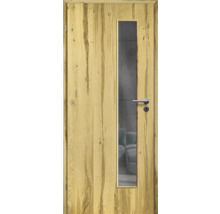 ZT Balkeneiche Furnier Aufrecht 61x198,5 DIN Links MODERN 07 Glas Graphit