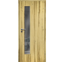 Porte d'intérieur poutre en chêne placage droit 86x198,5 tirant droit MODERN 07 verre graphite