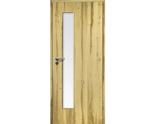 Porte d'intérieur poutre en chêne placage droit 86x198,5 tirant droit MODERN 07 verre satiné Porte d'intérieur poutre en chêne placage droit 86x198,5 tirant droit MODERN 07 verre satiné