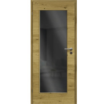 ZT Eiche Rustic Furnier Quer 86x198,5 DIN Links MODERN 08 Glas Dunkelgrau