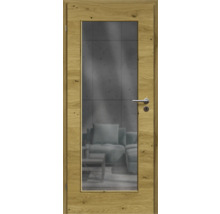 ZT Eiche Rustic Furnier Quer 86x198,5 DIN Links MODERN 08 Glas Graphit