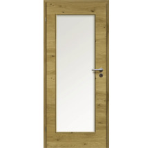 ZT Eiche Rustic Furnier Quer 86x198,5 DIN Links MODERN 08 Glas Satiniert