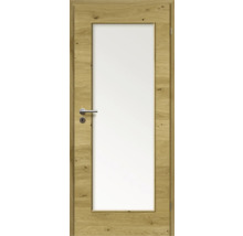 ZT Eiche Rustic Furnier Quer 86x198,5 DIN Rechts MODERN 08 Glas Satiniert