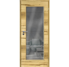 Holztür mit Glaseinsatz
