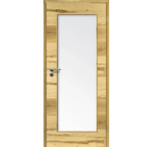 ZT Balkeneiche Furnier Quer 98,5x198,5 DIN Rechts MODERN 08 Glas Satiniert