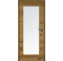 ZT Eiche Bronze Furnier Quer 61x198,5 DIN Links MODERN 08 Glas Satiniert
