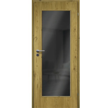ZT Eiche Rustic Furnier Aufrecht 61x198,5 DIN Rechts MODERN 08 Glas Dunkelgrau