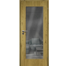 ZT Eiche Rustic Furnier Aufrecht 86x198,5 DIN Rechts MODERN 08 Glas Graphit