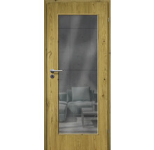 ZT Eiche Rustic Furnier Aufrecht 98,5x198,5 DIN Rechts MODERN 08 Glas Graphit
