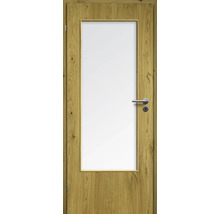 ZT Eiche Rustic Furnier Aufrecht 61x198,5 DIN Links MODERN 08 Glas Satiniert