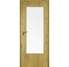 ZT Eiche Rustic Furnier Aufrecht 61x198,5 DIN Rechts MODERN 08 Glas Satiniert