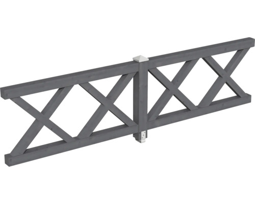 Balustrade croix diagonale SKAN HOLZ pavillon 4 angles Taille 2 gris ardoise Balustrade croix diagonale SKAN HOLZ pavillon 4 angles Taille 2 gris ardoise