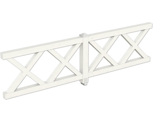 Balustrade croix diagonale SKAN HOLZ pavillon 4 angles Taille 2 blanc