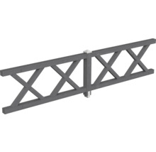 Panneau de clôture en bois avec motif croisé pour le jardin