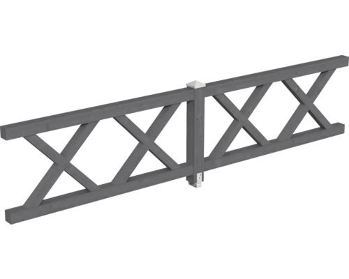 Balustrade croix diagonale SKAN HOLZ pavillon 4 angles Taille 3 gris ardoise Balustrade croix diagonale SKAN HOLZ pavillon 4 angles Taille 3 gris ardoise