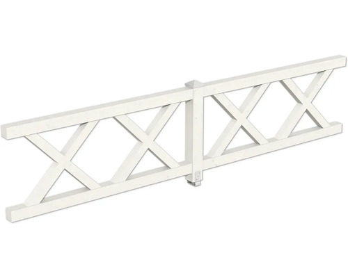 Balustrade croix diagonale SKAN HOLZ pavillon 4 angles Taille 3 blanc