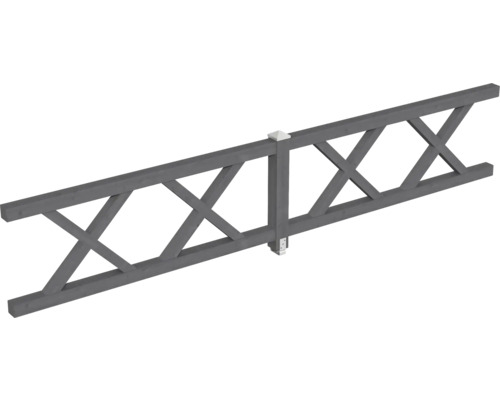 Balustrade croix diagonale SKAN HOLZ pavillon 4 angles Taille 4 gris ardoise