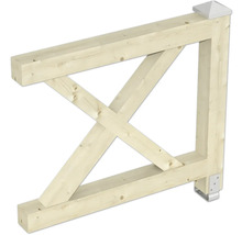 Holzbausatz für ein Vordach mit Querverstrebungen