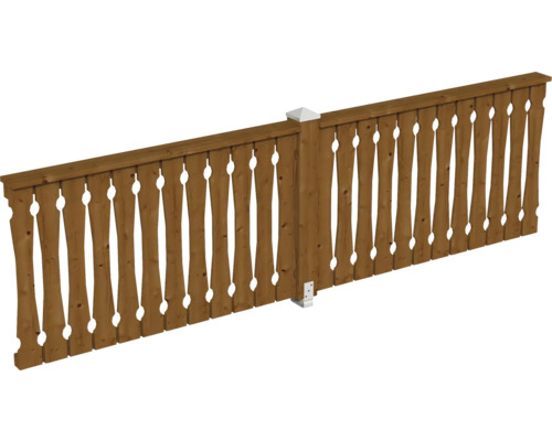 Balustrade coffrage de balcon SKAN HOLZ pavillon 4 angles Taille 2 noyer